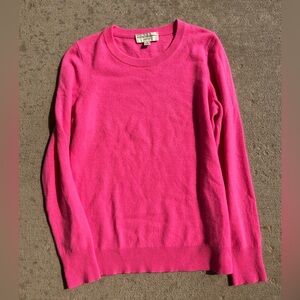 White + Warren essentials hot pink cashmere sweater